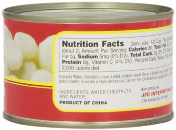 Dynasty Canned Whole Water Chestnuts, 8-Ounce (Pack Of 12)