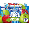 Capri Sun 100% Juice Apple All-Natural Juice From Concentrate With Added Ingredients, 10 Ct Box, 6 Fl Oz Pouches