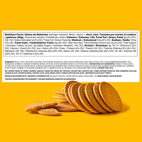 Bauducco Maria Cookies, Crispy Traditional Cookies (Maria Traditional Cookies, Pack Of 10)