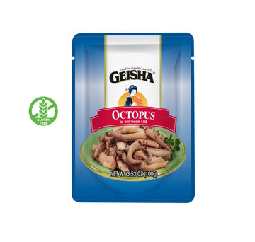 Geisha Octopus In Soybean Oil 3.53Oz (Pack Of 24), Octopus | Zero Sat &Trans Fat - Wild Caught - No Preservatives & Food Additiv