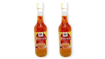 Generic 2 Packs - Fish Sauce for Spring Roll Glass Bottle - Nuoc Mam Pha San Dung Goi Cuon Chai Thuy Tinh - 650 mL per Glass Bot