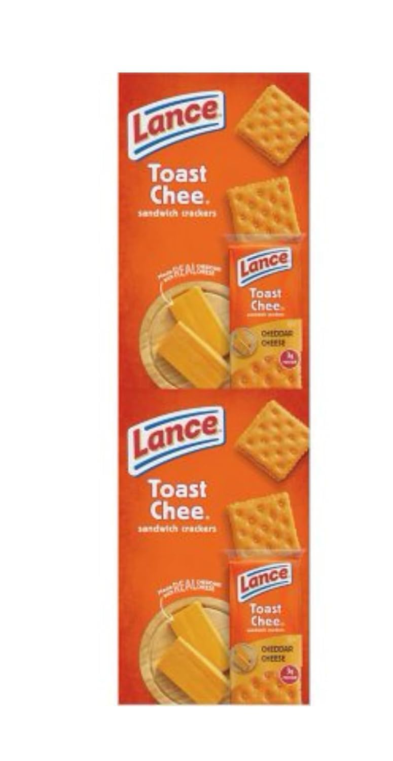 Generic Lance ToastChee Cheddar Cheese ers, 1.41 oz. (40 ct.), 2 Packs of 20, Total 56 oz.