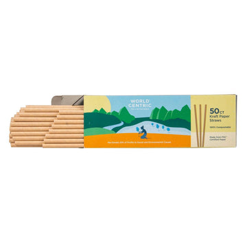 World Centric - Straws 8in Compst Kft Pepper - Case of 24 - 50 CT(D0102H79WSU.)