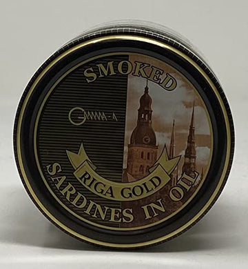 RIGA GOLD Smoked Sardines in Oil - 250g (2-pack) - 9.52 Ounce Total Weight