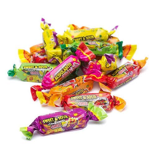 De La Rosa Caramelos Suaves Acidulados Con Chile Mexican Candy - 100 Pcs, 500g, Rose Color