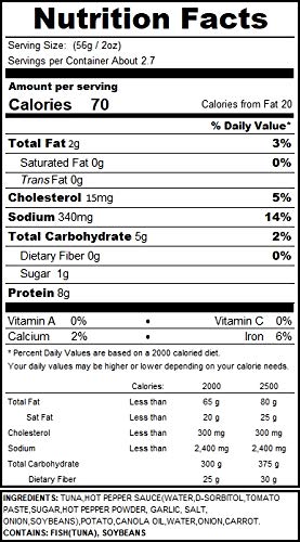 Dongwon, Tuna With Hot Pepper Sauce, 5.29 Ounce 4-Cans