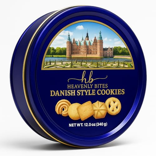 Heavenly Bites Danish Style Butter Cookies - 12 oz Metal Tin