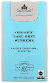 Harney & Sons enhanced Tea Organic Earl Grey Supreme Black Tea Individually Wrapped Tea Bags 20/box