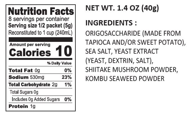 Muso From Japan Umami Broth Dashi Powder, Vegan, 1.4Oz, 4 Sachets (Pack Of 1)