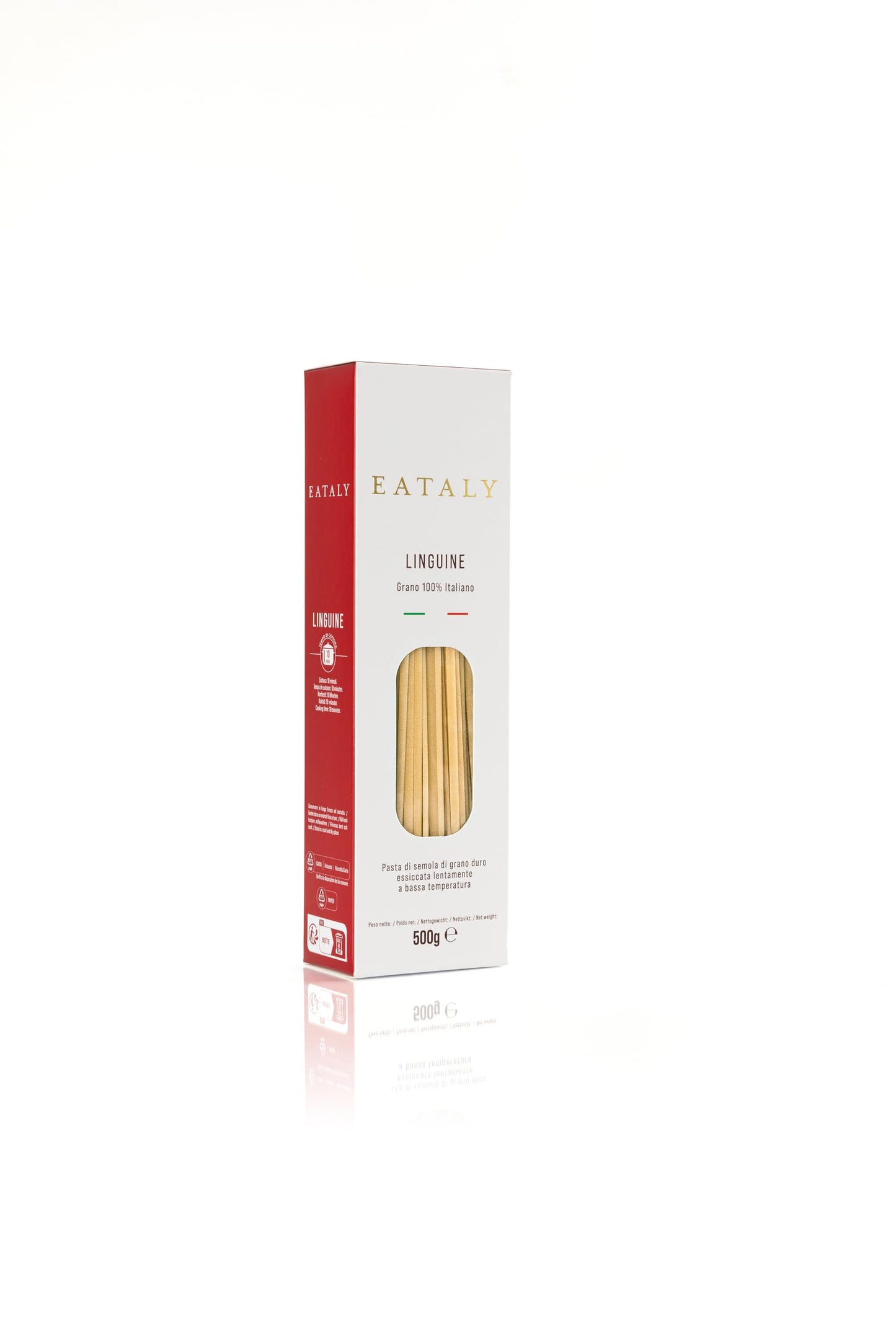 Eataly Italian Linguine Pasta Noodles, 500g (17 oz.), Authentic Duspirit-inspired flavor Semolina Wheat, Made in Italy, Dried Pasta for Gourmet Dining