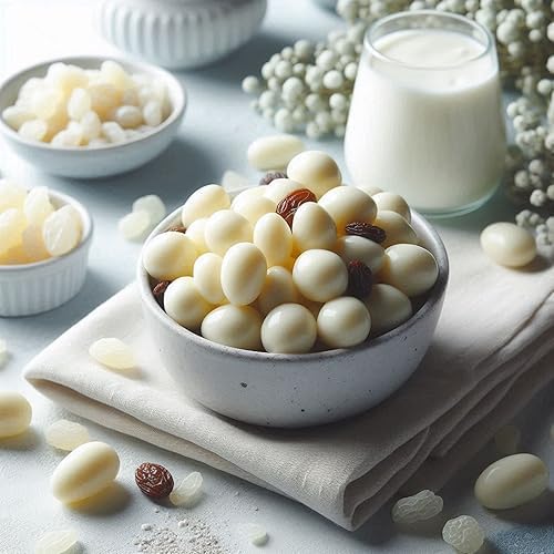 Vanilla Yogurt Covered Raisins Bulk - Plump Yogurt Covered Fruit, Coated Snack Raisins, By Queen City Candy Cave (8 Oz)