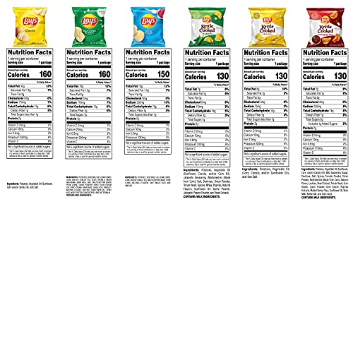 Lay'S Potato Chips, Regular & Kettle Variety Pack, (Pack Of 40)