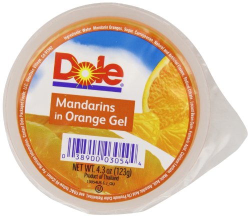 Dole Mandarin in Orange Gel, 4.3-Ounce Cups (Pack of 36)