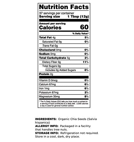 Terrasoul Superfoods Organic White Chia Seeds, 2 Lbs (2 Pack) - Omega Fats, Fiber, Plant Protein