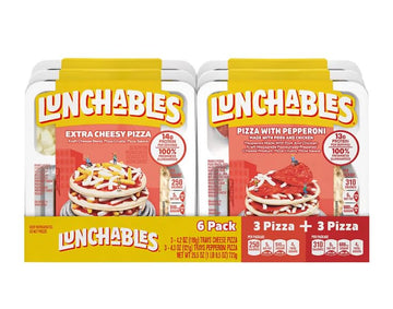 Generic Lunch ables Pizza with Pepperoni & Extra Cheesy Pizza Variety- 6 Packs