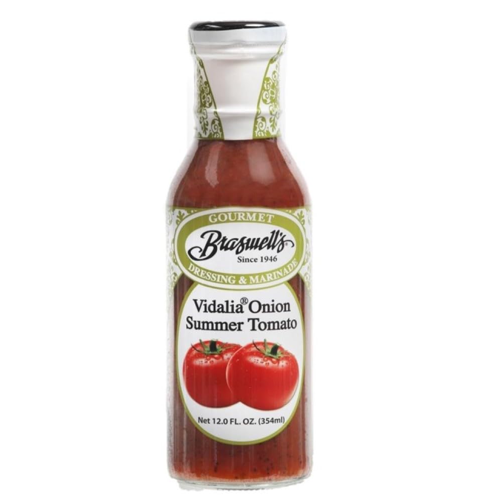 Braswells Vidalia Onion Summer Tomato Dressing - Small-Batch, Renowned Specialty, Made in USA, Since 1946 (12oz)