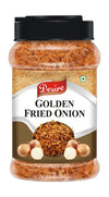 Desire Golden Fried Onion 400 Gram | Flakes |Birista | Fried Pyaz Used for Biryani, Gravies, Indian Curries (Pack of 2)