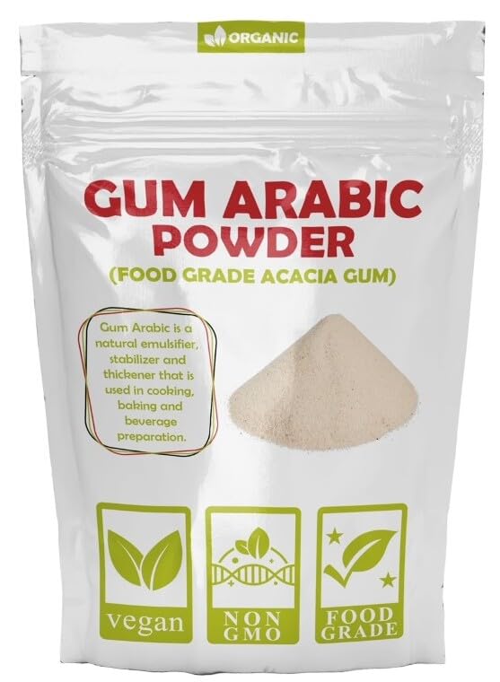 Top-Grade Organic Gum Arabic Powder - Food Grade For Baking And More - 2Lbs