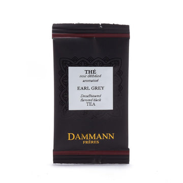 Dammann Freres Satchets, Decaf Earl Grey Tea Bags, Premium Gourmet French Black Tea, Individually Wrapped, 24 Count (Single Pack