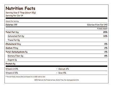 Saratoga Peanut Butter Company Plain Jane Creamy Peanut Butter, All Natural, 16 Oz, Vegan, Gluten Free, Low Sodium, Non GMO