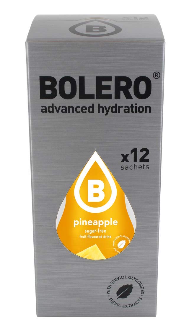 BOLERO - Pineapple Flavored, Sugar Free and Low Calorie Powdered Drink Mix, Makes 1/2 Gallon for Strong Flavor or 1 Gallon for M