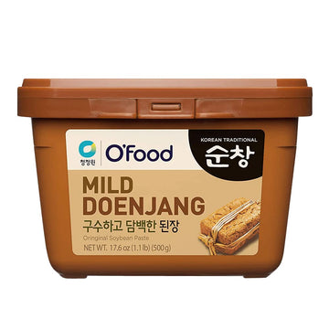 Chung Jung One O'Food Doenjang, Premium Korean Traditional Soybean Miso Paste Sauce, Naturally Fermented, Umami Flavor, Jjigae Soup Base, Chung Jung One (Original, 1.1 Lb, 500G)