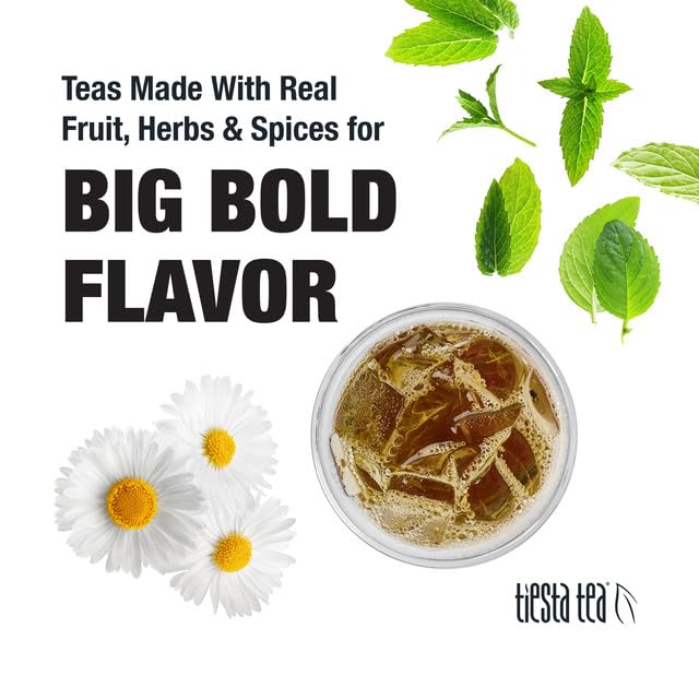 Tiesta Tea - Chamomile Mint Cold Brew, Premium Loose Leaf Blend, Non-Caffeinated Iced Tea, 10 Cold Brew Tea Packets - Brews One