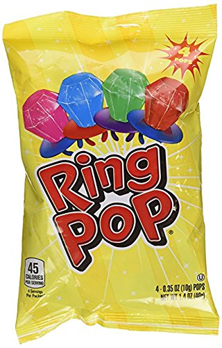 Ring Pop Candy Variety Pack, Assorted Flavor Lollipop Suckers, 4 Count