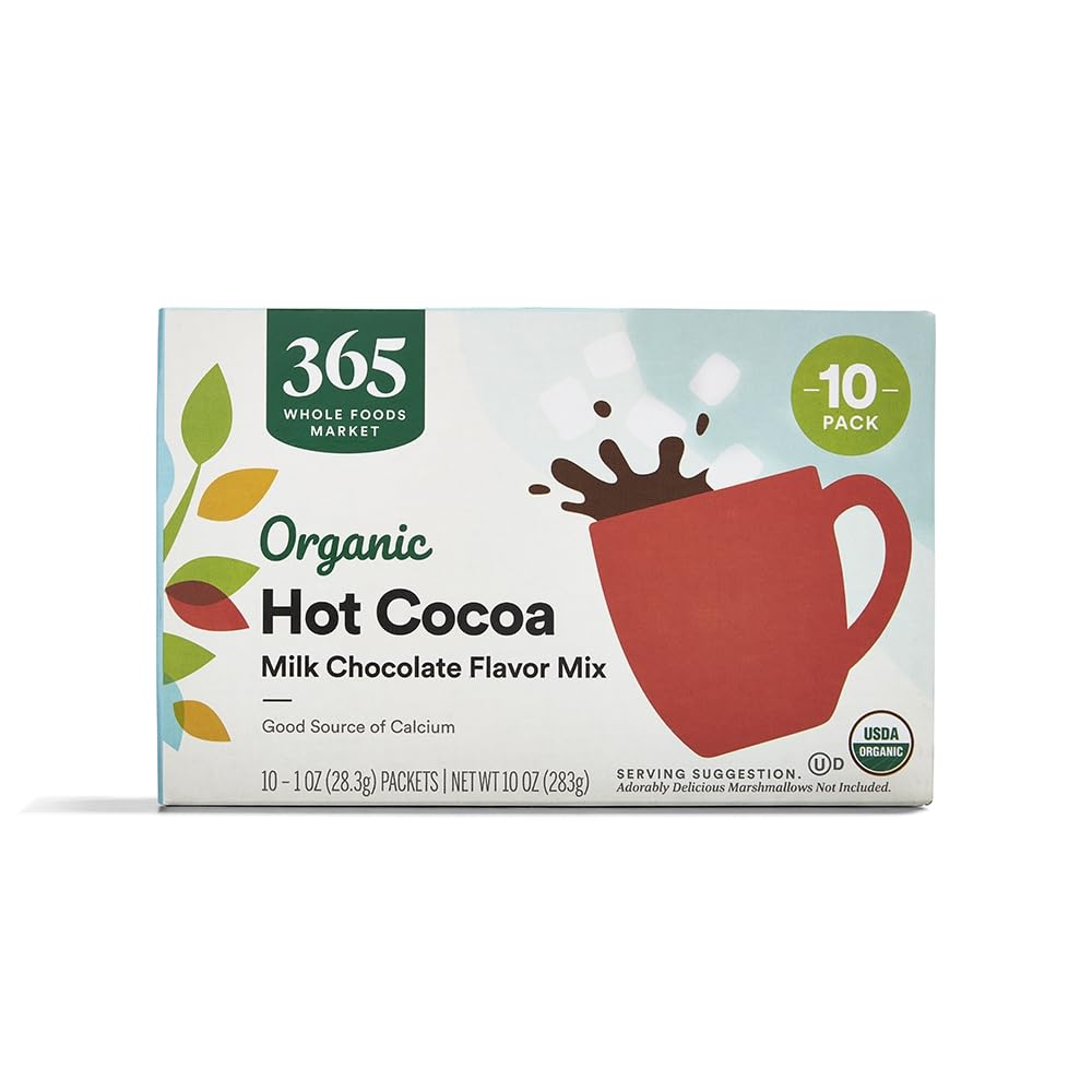 365 By Whole Foods Market, Drink Hot Cocoa Milk Chocolate Organic 10 Count, 10 Ounce