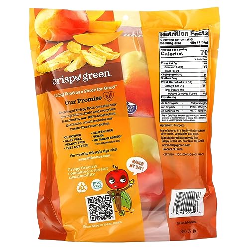 Crispy Green Freeze Dried Mango, 2.54 OZ
