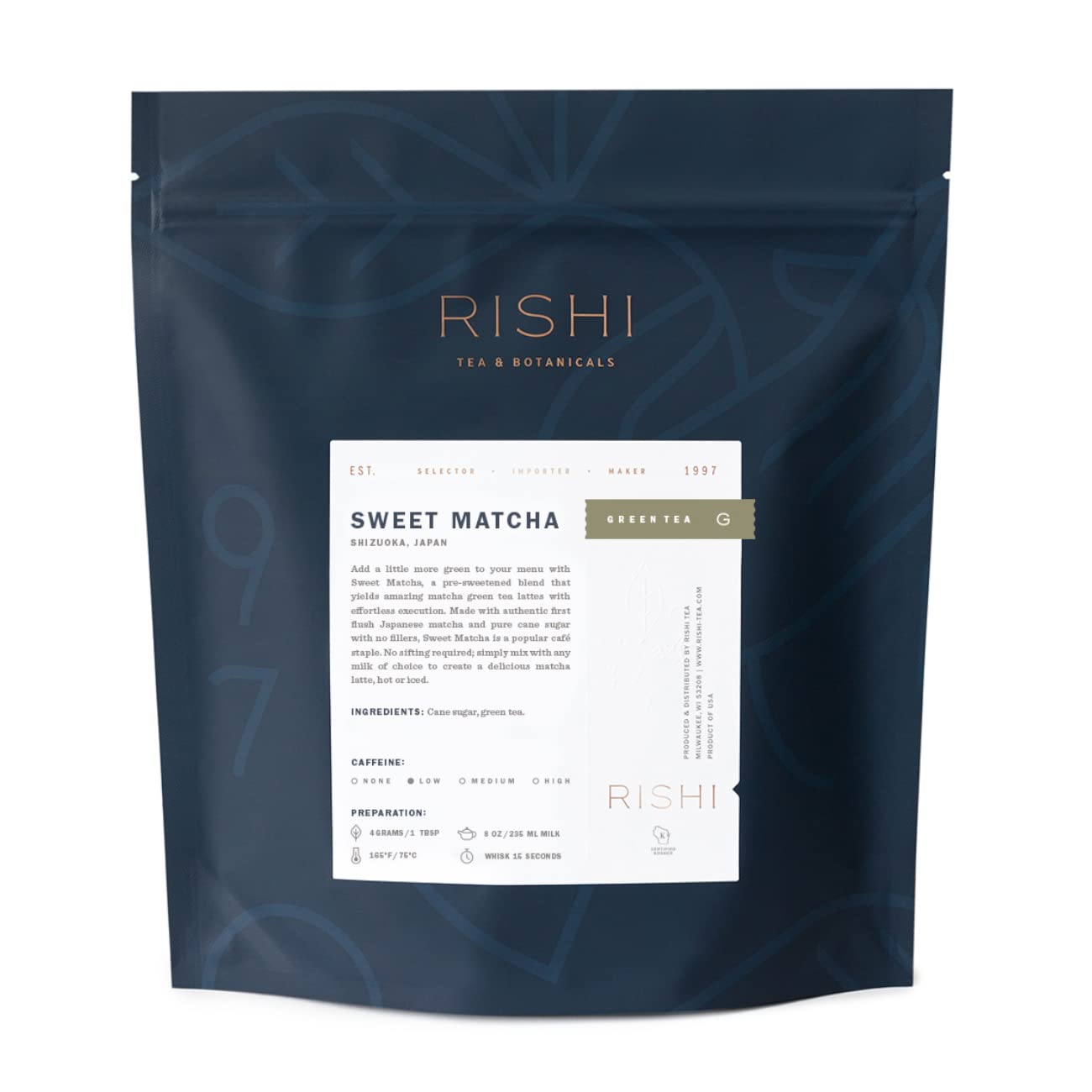 Rishi Tea Sweet Matcha Japanese Green Tea Powder | Sweetened Matcha Caffeinated & Energy-Boosting, Detox With Antioxidants | 35.