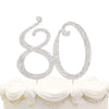 Hatcher Lee Bling Crystal 80 Birthday Cake Topper - Best Keepsake | 80Th Party Decorations Silver
