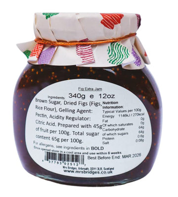 Mrs Bridges Fig Preserve, Made In Scotland, 12Oz Jar (Pack Of 1)