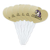 GRAPHICS & MORE Cupcake Picks Set of 6 - Acrylic Heart Love Toppers - Albion College