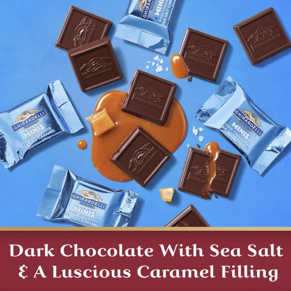 Ghirardelli Premium Chocolate Assortment, Milk, Dark, Sea Salt, Caramel, 23.8 oz Bag