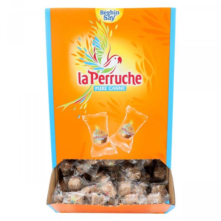 La Perruche Pure Individually Wrapped Brown Sugar Cubes (2.5kg/5.5lbs box) | Ideal Sugar Cubes for Coffee and Tea