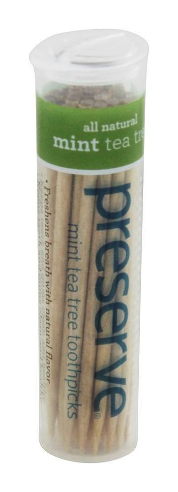 Preserve Flavored Toothpicks, Mint Tea Tree, 35 Count