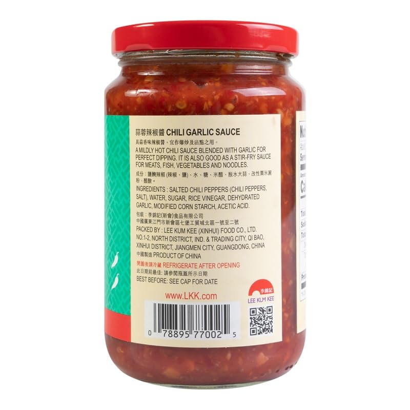 Lee Kum Kee Chili Garlic Sauce, 13 Ounces (368 g), Ideal for Cooking and Dipping, Authentic Asian Flavor