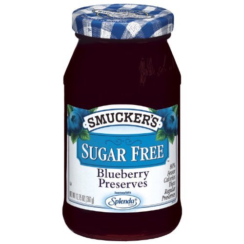 Smuckers Sugar Free Blueberry Preserves 12.75oz Jar (Pack of 3) by Smuckers