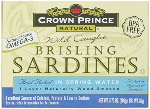 Crown Prince, Brisling Sardines in Water, 3.75 oz