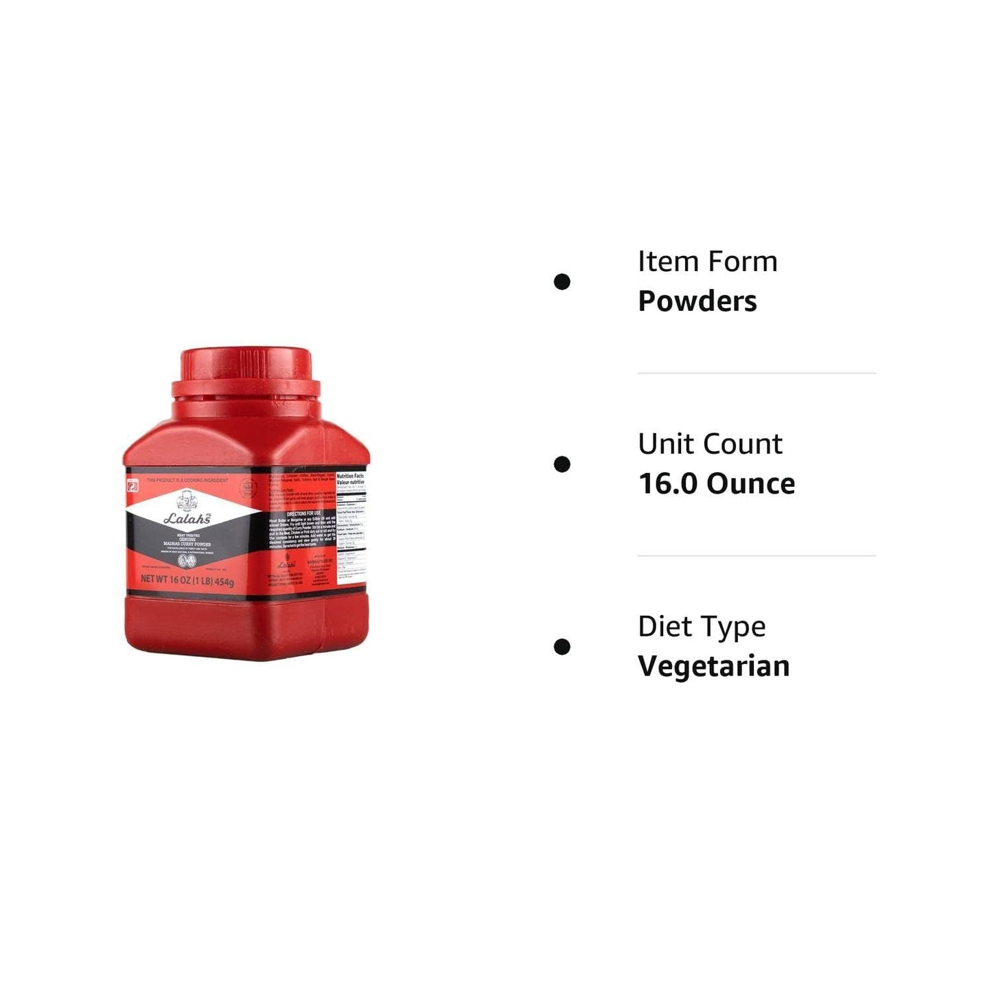 Lalah'S Madras Curry Powder-1Lb