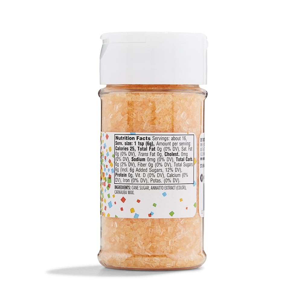 365 by Whole Foods Market Orange Colored Sugar, 3.3 Ounce - Perfect for Baking and Sweetening Desserts