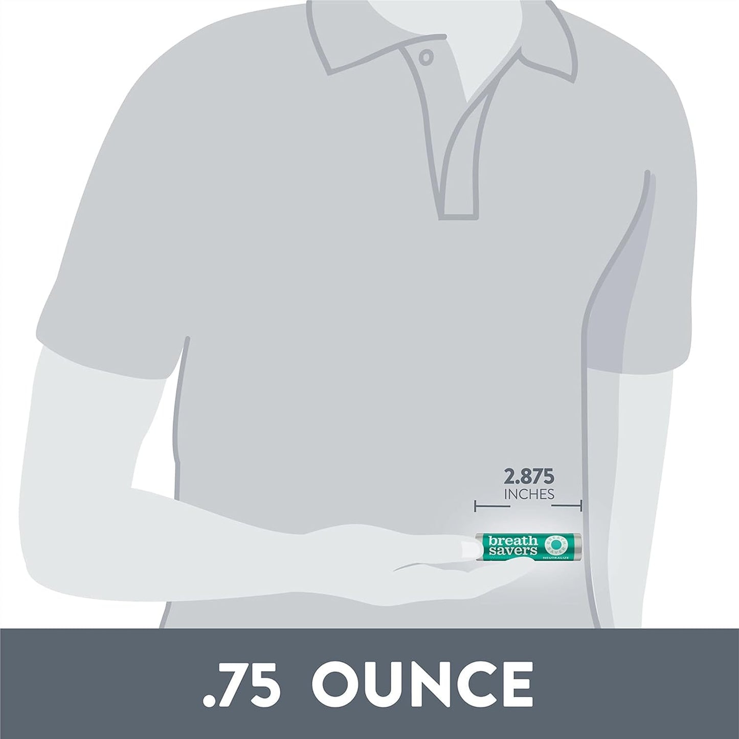 Breath Savers Wintergreen Sugar Free Breath Mints Rolls, 0.75 Oz (Pack Of 12)