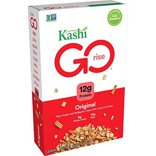 Kashi Go Breakfast Cereal, Vegetarian Protein, Fiber Cereal, Original, 13.1Oz Box (1 Box)