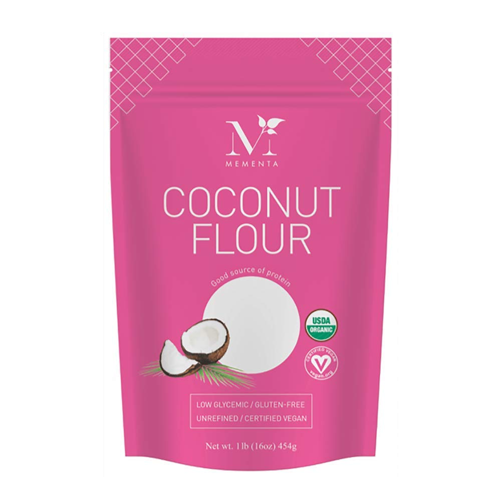 Mementa Organic Coconut Flour, Unrefined, 16 oz