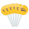 University of Wisconsin-Stevens Point Secondary Logo Cupcake Picks Toppers Decoration Set of 6