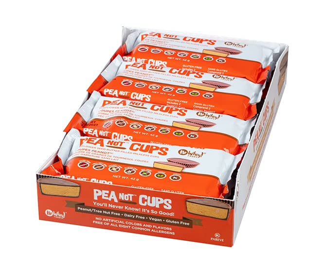 Vegan, Gluten Free, Nut Free |Large Chocolate Peanot Butter Cups (12 Pack) | Dairy Free, Soy Free, Sesame Free | Allergy Friendly Snacks | No Whey Foods