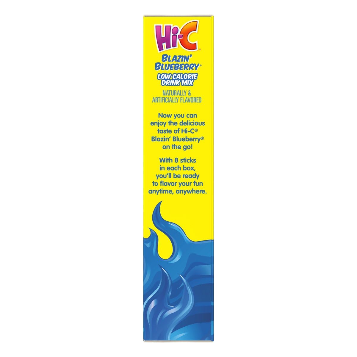 Hi-C Singles To Go Drink Mix Blazin' Blueberry Pack Of 6, 48 Total Servings - 8 Servings Per Box, Low Calorie - Zero Sugar, Wate