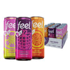 FEEL Zero Sugar Energy Drink Variety Pack - Blackberry Pomegranate, Mango Passionfruit, Raspberry Lemonade, 12 Fl Oz Cans (12-Pack)