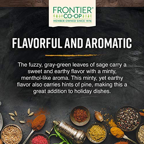 Frontier Co-op Organic Ground Sage Leaf, 1 Pound, Culinary Herb